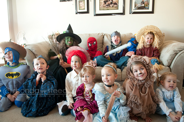Halloween party guests
