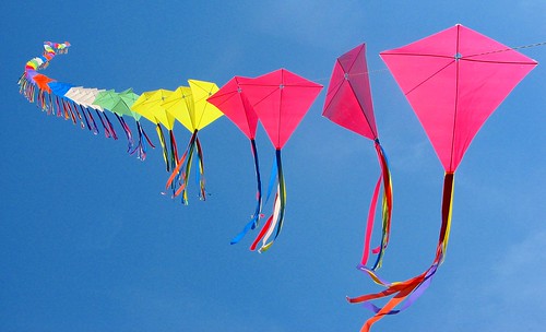 70 kites on a single line!