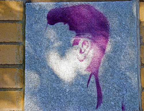 Abstraction in Light, Shadow and Purple spraypaint