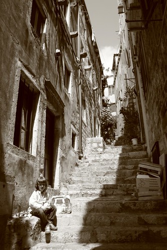 a lady in Dubrovnik