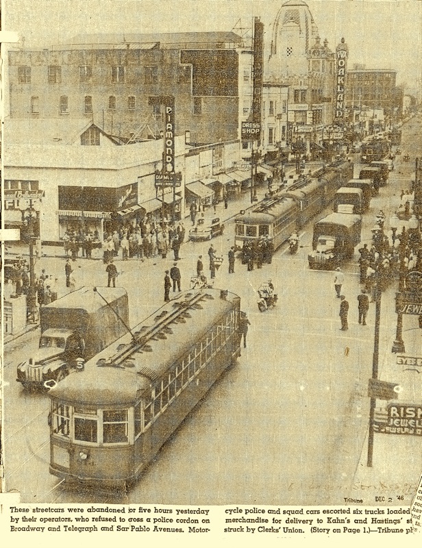 streetcars stopped