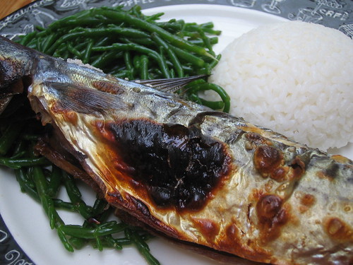 samphire and grill mackerel