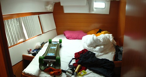 My berth on the Lagoon 420 sailing catamaran (San Miguel, Tenerife, Canary Islands)