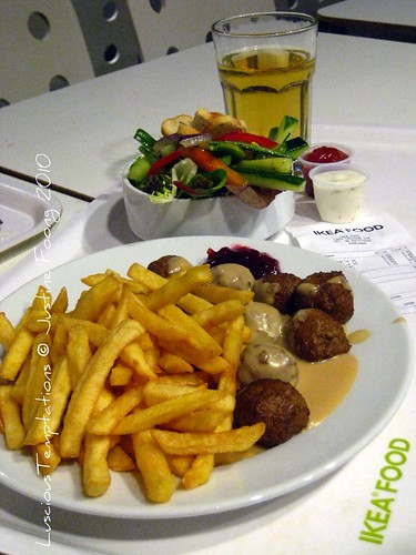Swedish Meatballs, Fries, Side Salad and Sparkling Apple Juice - Ikea, Croydan