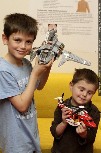 boys with their birthday toys - nick with emperor palpatine's shuttle and sequoia with lego city fire helicopter - MG 1731.JPG