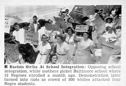 Baltimore Racist Mothers Strike At School Integration - Jet Magazine Oct 14, 1954 por vieilles_annonces.