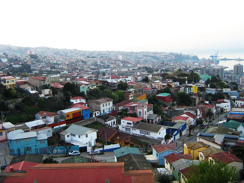 View of Valparaiso from the top of La Sebastiana