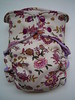 MEDIUM LONG Trendy Floral Fitted Diaper with Flap-style Quick Dry Soaker