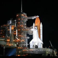 Endeavor on the launch pad