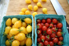 cherry tomatos from our garden
