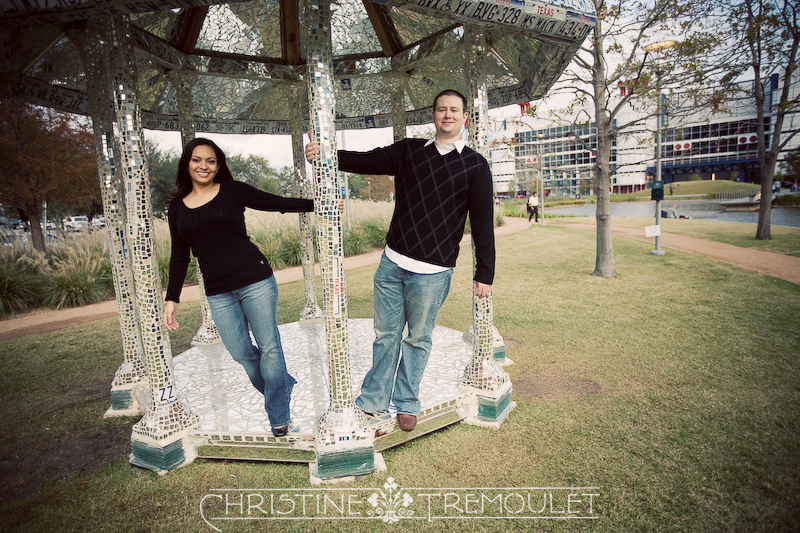 Erika & Nick - Engagement Photography, Discovery Green, Houston Texas
