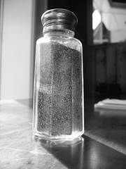 Pepper shaker in black and white