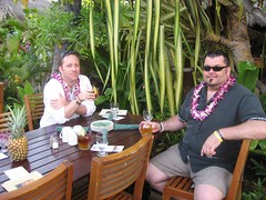 Tim and Steve about to enjoy the Old Lahaina Luau. (07/04/07)