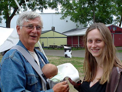 Theresa, her Dad and Baby Z