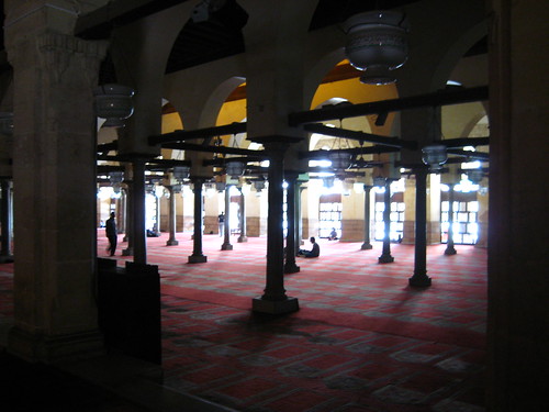 Inside the prayer hall. Al-Azhar Mosque