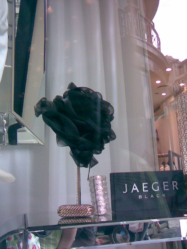 Hat at Jaegers shop window