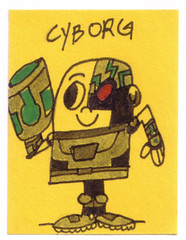 Cyborg on a tiny Post-It