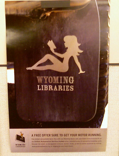 picture of mudflap poster for Wyoming libraries