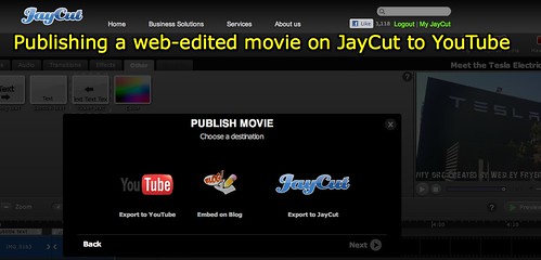 Publishing from JayCut to YouTube
