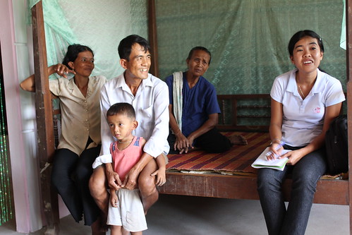 Binh An's family and a Khmer teacher/social mobilizer