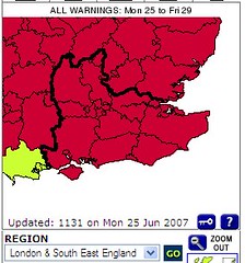 South East England - severe weather warnings