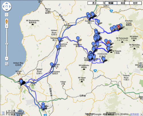 All Route in Hokkaido