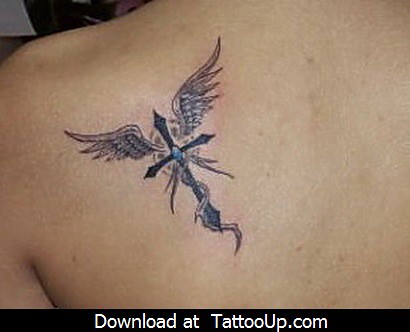 Big Angel Wings Tattoo Designs 