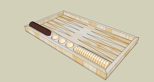 Refined counter tray for Backgammon board