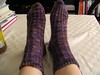 finished mostly baby cable socks