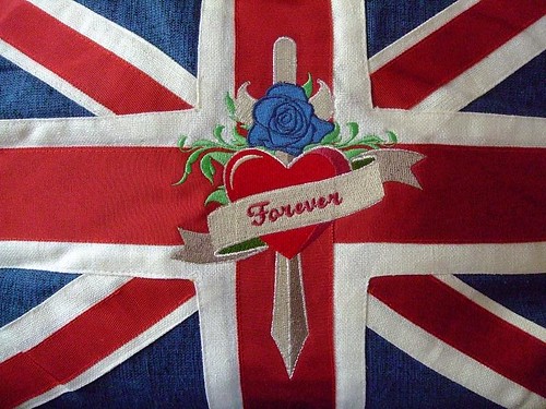 Union Jack Tattoo Mug Tags: union, jack, flag, cushion, embroidery, united, 