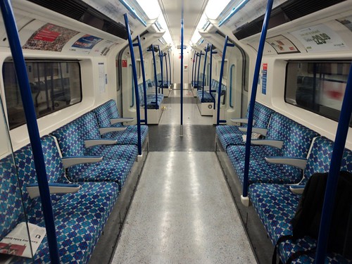 Momentarily alone (again) on the Victoria line by red_rooster82, on Flickr