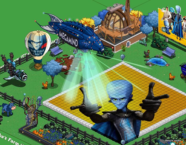 Megamind se promociona en Farmville con su propia granja