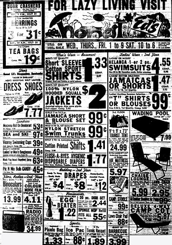 Vintage Ad #274: For Lazy Living Visit Honest Ed's