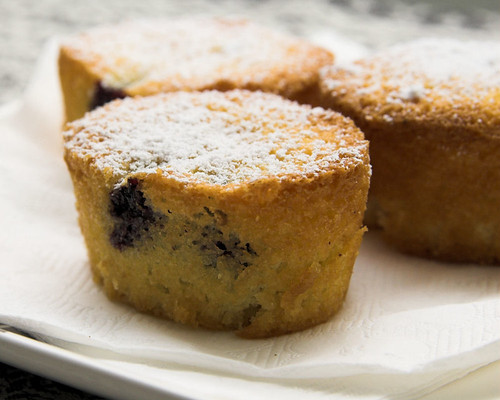 Berry & coconut friands