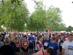 At the start of the race