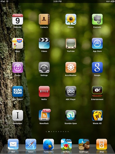 iPad home screen 1