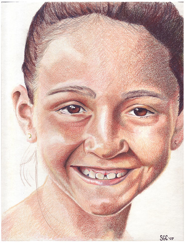 Colored pencil drawing entitled Sophia