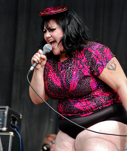 Beth Ditto performs on stage for Gossip