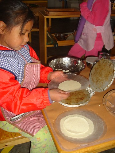 Making tortillas - practical life