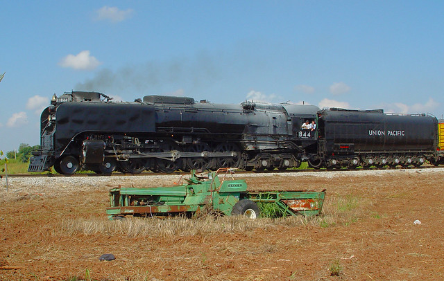 Steam Locomotive UP 844 and Oliver Swather Chickasha OK by ottergoose