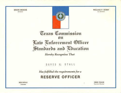 journeyman certificate. Reserve Officer Certificate