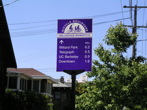 Berkeley CA Bicycle Boulevard sign