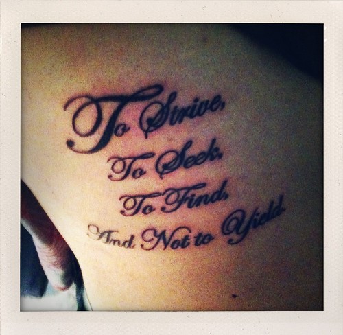 quote tattoo in rib