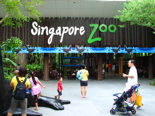 At Singapore Zoo Entrance