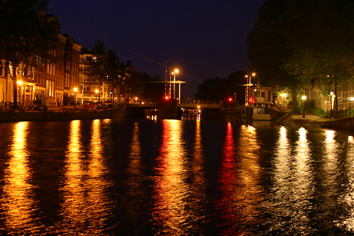 Canals at Night in Amsterdam