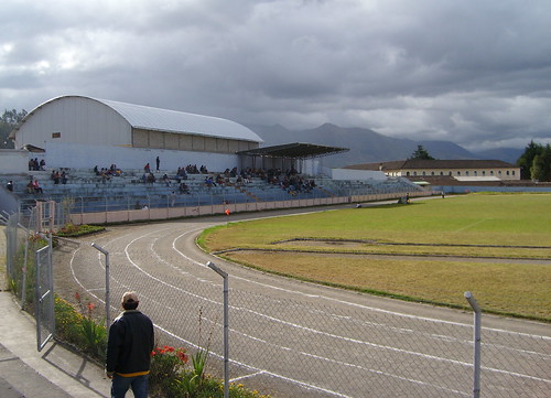 view inside of estadio municipal - otavalo, ecuador