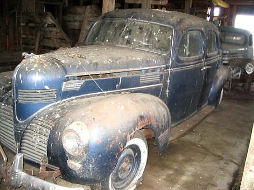 Old Cars in a Barn