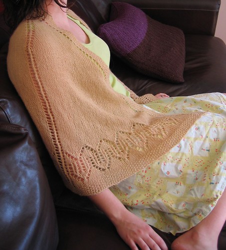 finished comfort shawl