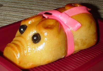 Piggy biscuit close up