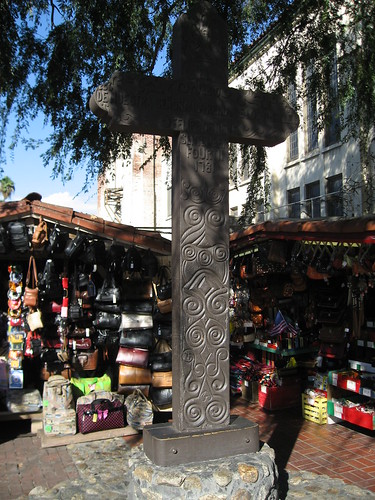 Olvera Street Cross in Plaza Park